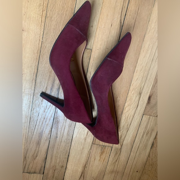 Zara Pointy Suede Heels sz 37 - Picture 2 of 3